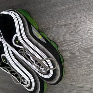 Nike Air Max 97 Black and Lime Green Shoes